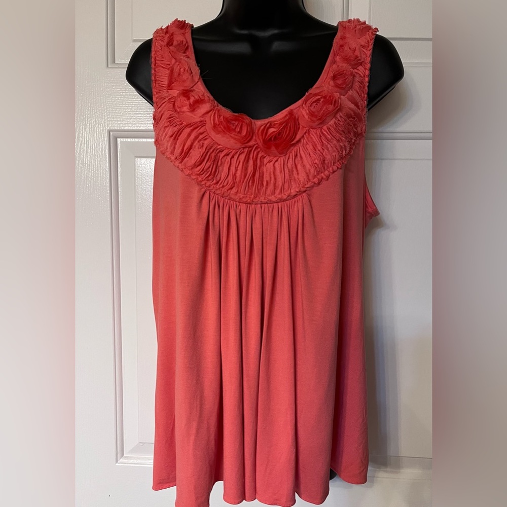 New York & Co Women’s Top Size XL Coral